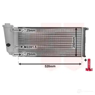 Радиатор охлаждения двигателя VAN WEZEL 463231 9UWBD 17002097 60172 097 изображение 0
