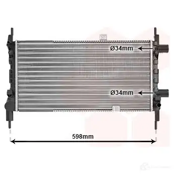 Радиатор охлаждения двигателя VAN WEZEL 603720 68 TS7CFBU 37002068 472030