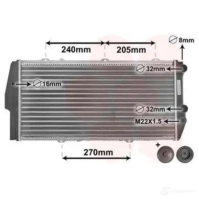Радиатор охлаждения двигателя VAN WEZEL 03002020 456223 600 32020 JM8DCQ - Изображение 1