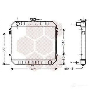 Радиатор охлаждения двигателя VAN WEZEL 60372 027 37002027 472011 AH2UB0G