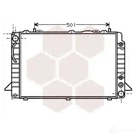 Радиатор охлаждения двигателя VAN WEZEL 456245 QFFS50V 60 032088 03002088 изображение 0
