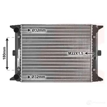 Радиатор охлаждения двигателя VAN WEZEL AQ4NAY 60 582012 58002012 481503