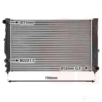 Радиатор охлаждения двигателя VAN WEZEL 456257 6 0032110 IMTYNG 03002110