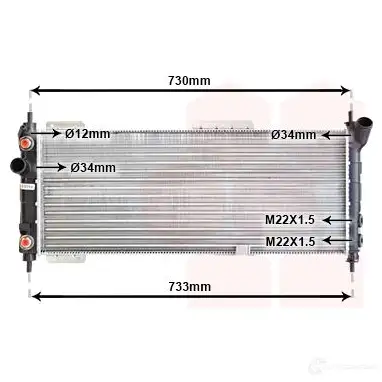 Радиатор охлаждения двигателя VAN WEZEL 37002200 6037 2200 472071 6JZ9V2
