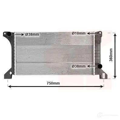 Радиатор охлаждения двигателя VAN WEZEL KY43L0L 18002169 464407 6 0182169