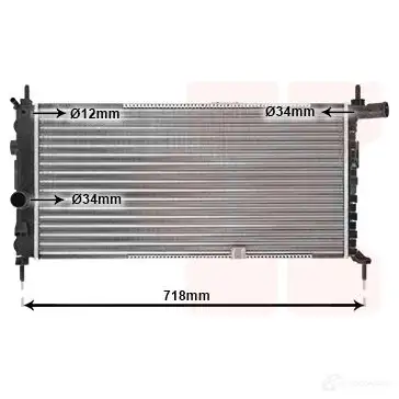 Радиатор охлаждения двигателя VAN WEZEL 37002064 PX9JG3 60 372064 472026