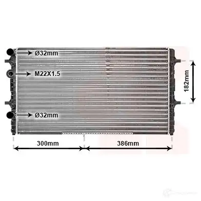 Радиатор охлаждения двигателя VAN WEZEL 481571 605821 79 6UQDW 58002179