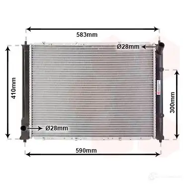 Радиатор охлаждения двигателя VAN WEZEL 11CF28 02002149 455957 6002214 9