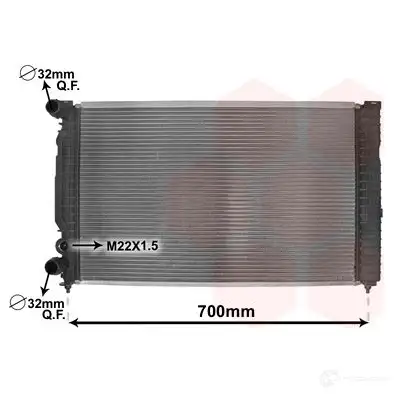 Радиатор охлаждения двигателя VAN WEZEL 60 032189 03002189 456268 BA2AQTJ