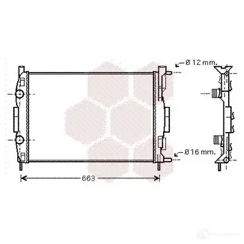 Радиатор охлаждения двигателя VAN WEZEL 6NQDSA 476024 43002308 6043230 8