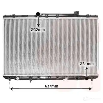 Радиатор охлаждения двигателя VAN WEZEL 53002186 60532 186 0ROR3VL 479580 изображение 0