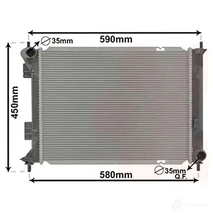 Радиатор охлаждения двигателя VAN WEZEL QA 90UO 5410909676278 1208216295 82012710