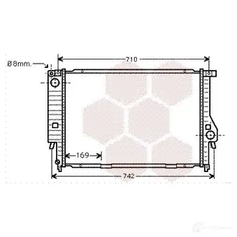 Радиатор охлаждения двигателя VAN WEZEL 5410909150075 457955 06002194 VS 7RKMM изображение 0