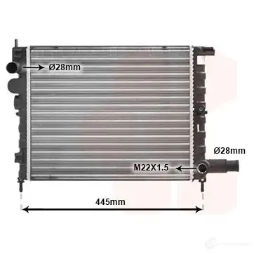 Радиатор охлаждения двигателя VAN WEZEL 6009 2070 1PIBMND 09002070 460140