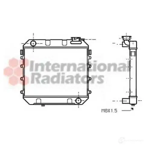 Радиатор охлаждения двигателя VAN WEZEL 37002003 472005 W0ONN 6037200 3