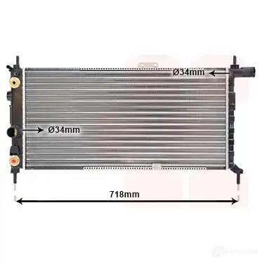 Радиатор охлаждения двигателя VAN WEZEL 472027 OJ69M 37002065 60 372065