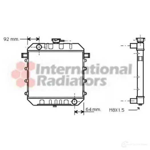 Радиатор охлаждения двигателя VAN WEZEL 1423216415 37002014 FR2ETYV 603 72014