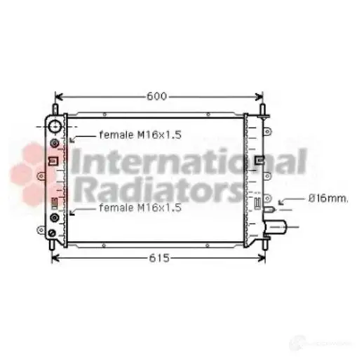 Радиатор охлаждения двигателя VAN WEZEL S XXTOL 1423215390 5410909121679 18002153 изображение 0