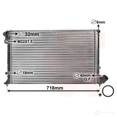 Радиатор охлаждения двигателя VAN WEZEL 460152 60 092103 09002103 LG8XO - Изображение 1
