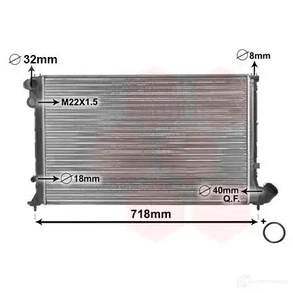 Радиатор охлаждения двигателя VAN WEZEL HBL1K 6009 2107 460156 09002107 - Изображение 1