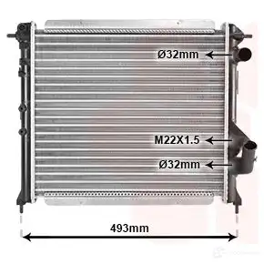 Радиатор охлаждения двигателя VAN WEZEL 43002133 XVAH65O 60432 133 475961