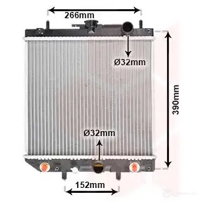 Радиатор охлаждения двигателя VAN WEZEL 461576 6 0112045 11002045 GL0OZ1C