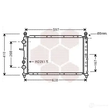Радиатор охлаждения двигателя VAN WEZEL NF 7LO 5410909130596 463264 17002190
