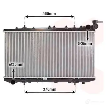 Радиатор охлаждения двигателя VAN WEZEL 13002102 461642 TBTA5T0 60 132102 изображение 0