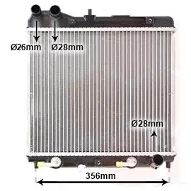 Радиатор охлаждения двигателя VAN WEZEL 25002161 466897 SE4DIO 60 252161 изображение 0