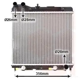 Радиатор охлаждения двигателя VAN WEZEL 25002161 466897 SE4DIO 60 252161