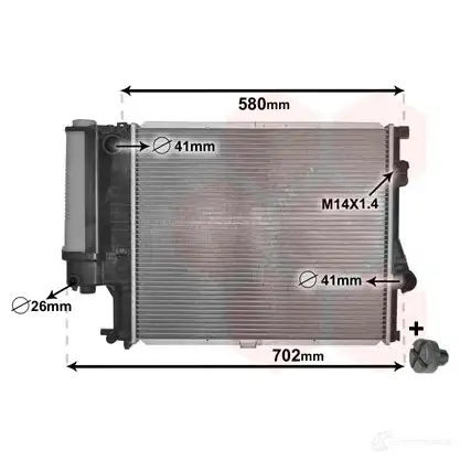 Радиатор охлаждения двигателя VAN WEZEL 6006218 6 06002186 LSS91 457954 - Изображение 1