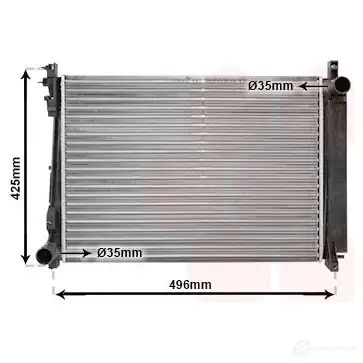 Радиатор охлаждения двигателя VAN WEZEL 2X3CC 6007208 0 07002080 459816