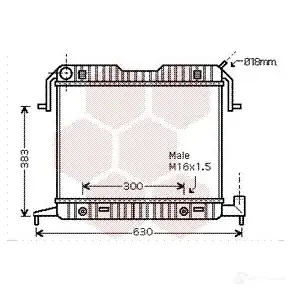 Радиатор охлаждения двигателя VAN WEZEL 472034 6037 2086 37002086 J4A0O1