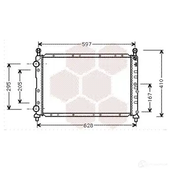 Радиатор охлаждения двигателя VAN WEZEL 455514 SHEX FC 5410909215170 01002074