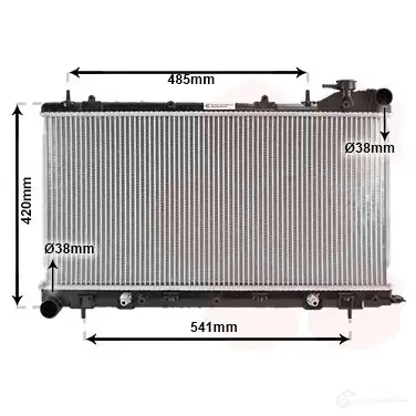 Радиатор охлаждения двигателя VAN WEZEL H54SYD 6051 2046 478940 51002046