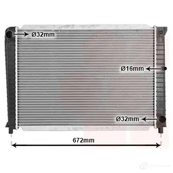 Радиатор охлаждения двигателя VAN WEZEL 59002088 L3839M 484472 6 0592088