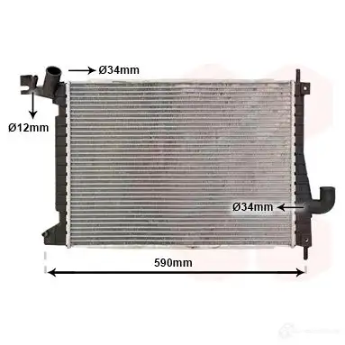 Радиатор охлаждения двигателя VAN WEZEL 37002275 472101 GOYVEKJ 6 0372275