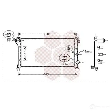 Радиатор охлаждения двигателя VAN WEZEL 463327 9E4BH 17002362 6 0172362