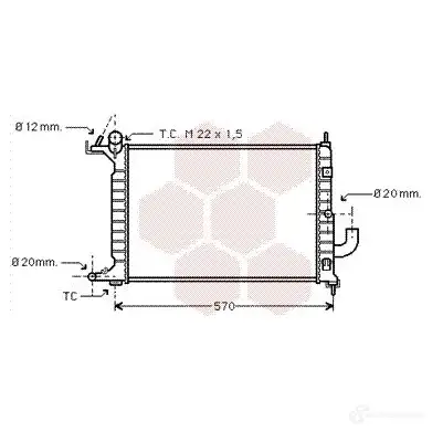 Радиатор охлаждения двигателя VAN WEZEL 1Z315 37002221 60372 221 472081