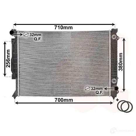 Радиатор охлаждения двигателя VAN WEZEL 6003215 7 D4BG94Y 456266 03002157 изображение 0
