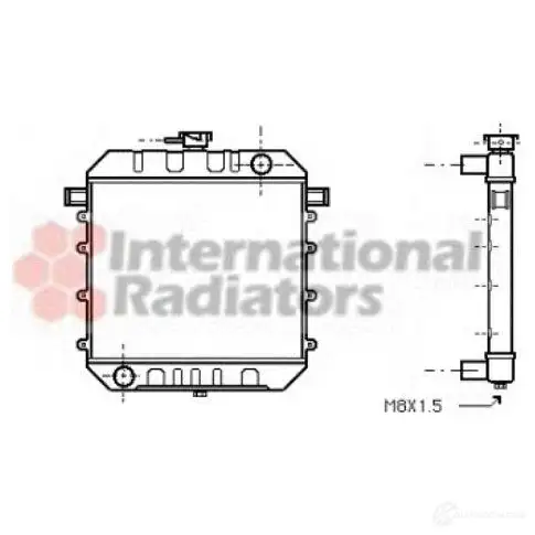 Радиатор охлаждения двигателя VAN WEZEL N7FIHYZ 37002015 6037 2015 1423216416