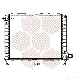Радиатор охлаждения двигателя VAN WEZEL 73002054 CVU17 484949 607320 54