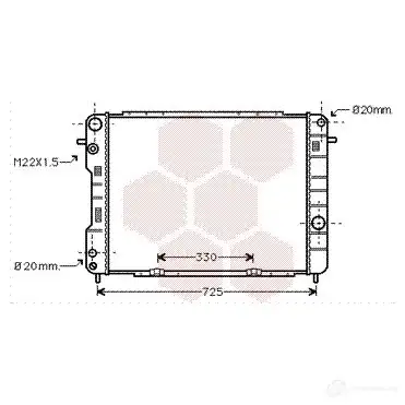 Радиатор охлаждения двигателя VAN WEZEL 37002246 472086 H95RDU4 60 372246