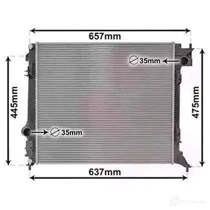 Радиатор охлаждения двигателя VAN WEZEL 5410909608897 Y 8OHD0C 13012701 461846 - Изображение 1