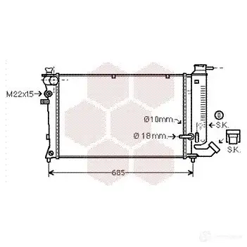 Радиатор охлаждения двигателя VAN WEZEL 60092 111 09002111 460160 IT9DTYL
