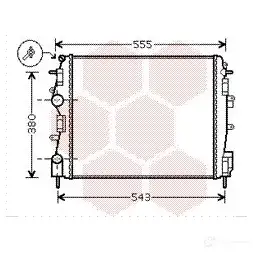 Радиатор охлаждения двигателя VAN WEZEL 43002399 476044 6043 2399 TSQT6M изображение 0