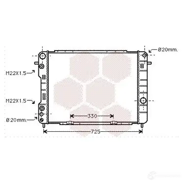 Радиатор охлаждения двигателя VAN WEZEL 603722 49 472089 37002249 ZNU6N3V