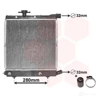 Радиатор охлаждения двигателя VAN WEZEL I3VVAV 60072 003 07002003 459797 - Изображение 1
