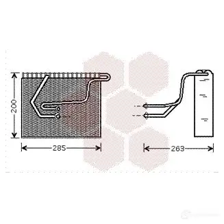 Испаритель кондиционера, радиатор печки VAN WEZEL 476318 6043V1 00 4300V100 6AUUF