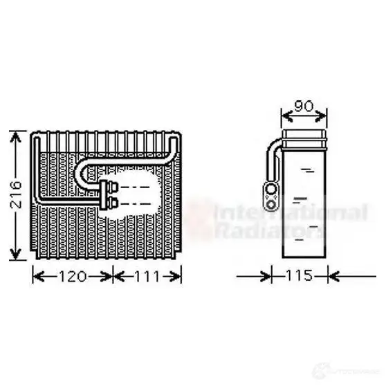 Испаритель кондиционера VAN WEZEL 485800 8100v048 2YO0LRZ 608 1V048